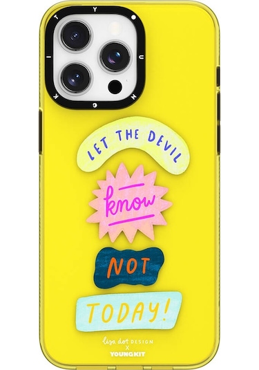 İphone 14 Pro Uyumlu Kılıf Yazı Desenli Youngkit Mindfulness Serisi Kapak Mor