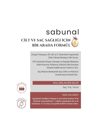 Sabunal Nar Sabunu 2 Adet - Cilt ve Saç Bakım Sabunu