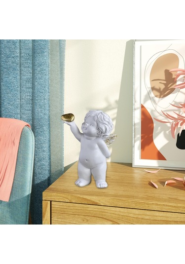 Suntek Magideal Melek Heykeli Beyaz Masaüstü Süs Aşk Tanrısı