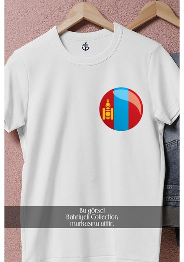 Oversize Moğolistan Cep Tasarımlı Unisex T-shirt Beyaz