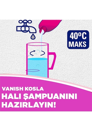 Vanish Kosla Makinede Halı Yıkama Şampuanı 2 x 850 ML