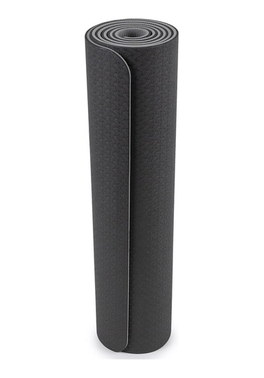 Yumuşak Ve Kaymaz Yüzeyli Yoga & Pilates Matı - 8mm Kalınlık, Hafif Ve Taşınabilir Spor Matı Siyah