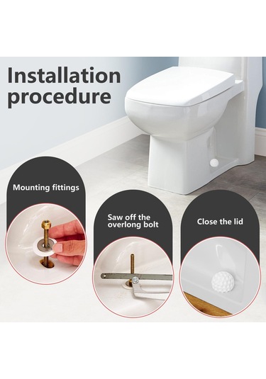 Suntek 2 Parça Seramik Klozet Cıvata Kapakları Şık Tuvalet Beyaz