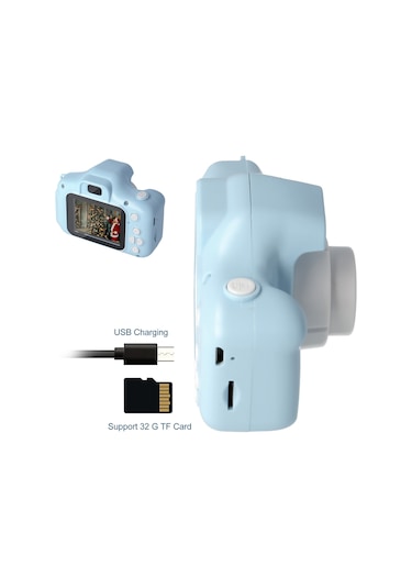 Dofolink Çocuklar İçin Yüksek Kaliteli Dijital Fotoğraf Makinesi - 1080p Video, 2.0" Lcd Ekran, Renkli Hediyelik Paket Pembe Pembe