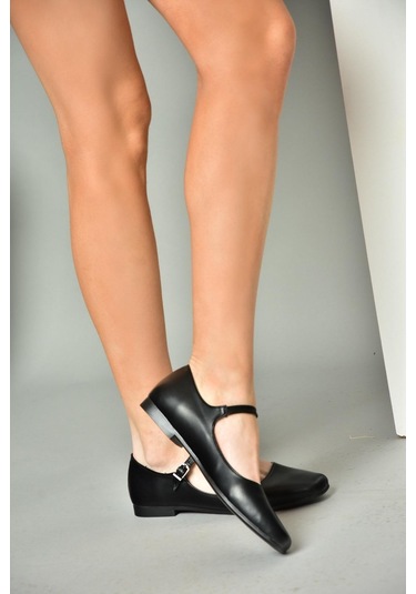 Fox Shoes S726252509 Kadın Babet - Siyah