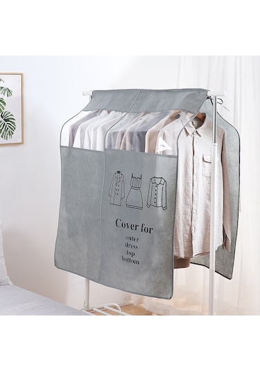 Springsun 3 Boyutlu Kıyafet Koruma Kılıfı - Şeffaf, Dayanıklı Ve Pratik 90x110cm Bej