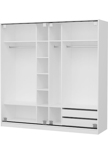 Lara Sürgülü Gardrop - Beyaz