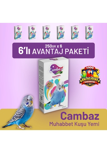 Cambaz Muhabbet Kuşu Yemi 250 G - 6 Adet 250 G