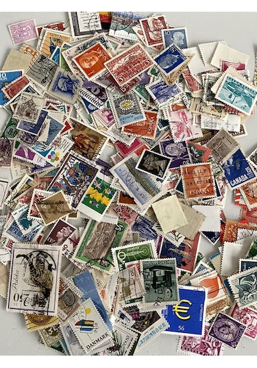 Damgalı Dünya Pulu Lotu 200 Adet - Yabancı Posta Pulu