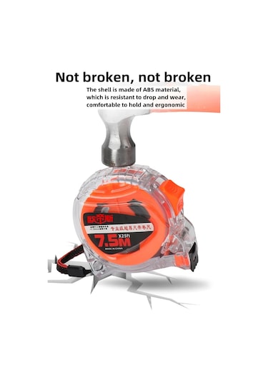 7.5 M X 25mm-3 5 7.5 10 M Taşınabilir Mezura Anti Düşme Aşınmaya Dayanıklı Mezura Su Geçirmez Mezura Metre Cetvel Çelik Mezura