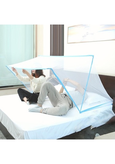 Trendooze Yetişkin Taşınabilir Suntek Mavi-190x100x80cm Katlanabilir Kanopisi, Vy