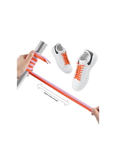 Geeksen 6mm Genişlikli Spor Ayakkabı İçin Esnek Kaymaz Kayışlar, Kapsül Kilitli, Çocuk-yetişkin Uyumlu, Siyah 1 Çift Siyah