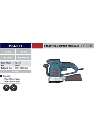 Pr 470 Ex 450W 125X150 Elekt.Hız.Eksn.Zım Proter