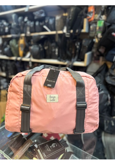 Bagslab Pembe Su Geçirmez Kumaş Seyahat Spor Çantası-1009 Pembe