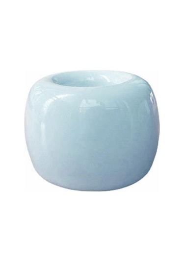 Mavi Diş Fırçası Tutucu Mini Seramik Diş Fırçası Standı Ev Banyo İçin Içi Boş Tasarım Çok Amaçlı Kalem Tutucu Mavi