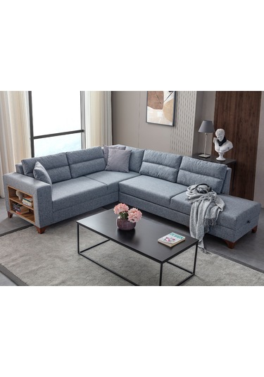 Eymense Tloft Köşe Koltuk Takımı Gri Sağ Köşe