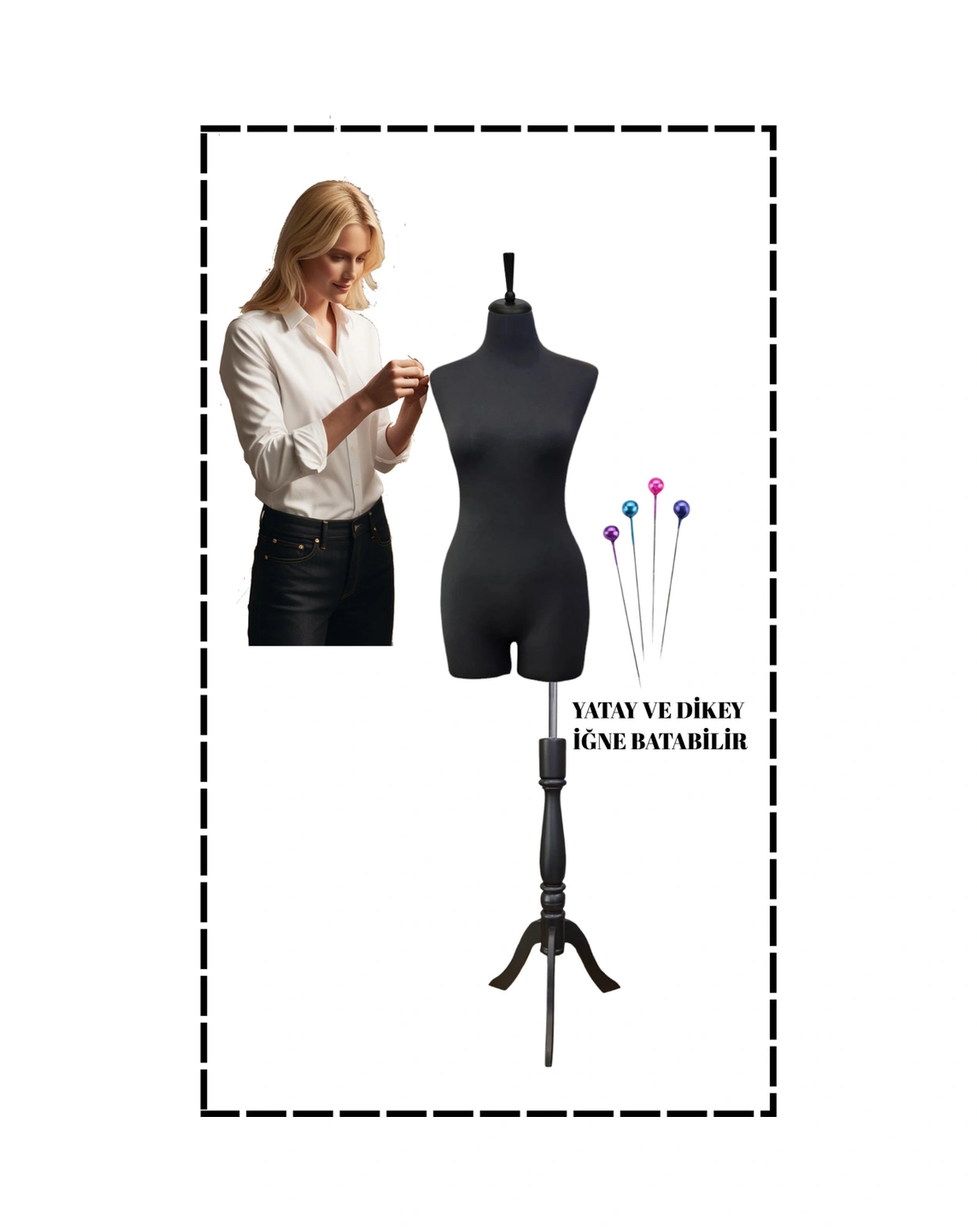 Pantolon Giyebilen 36 Beden Süngerli Terzi Mankeni Prova Mankeni Vitrin Mankeni Pa-01 9512