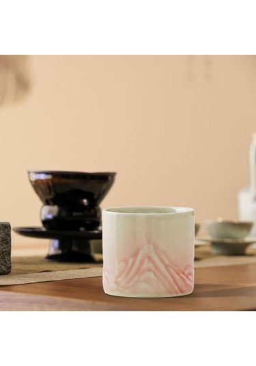 Dolıty Porselen Çay Kupası Boyalı Yaprak Ev Kırmızı Kırmızı