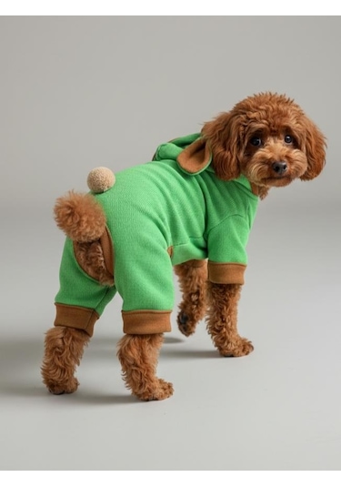 Matcha Bunny Kulaklı Köpek Tulumu Kıyafeti