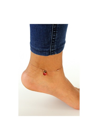 Damla Taşlı Tasarım 925 Ayar Kadın Gümüş Halhal Gümüş