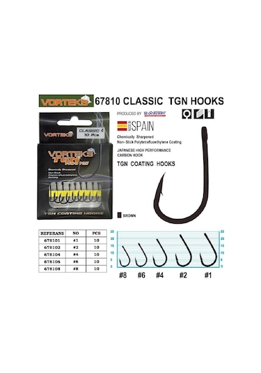 Vorteks 67810 Classic Tgn Sazan İğnesi 10 Lu Paket No:2 - Standart