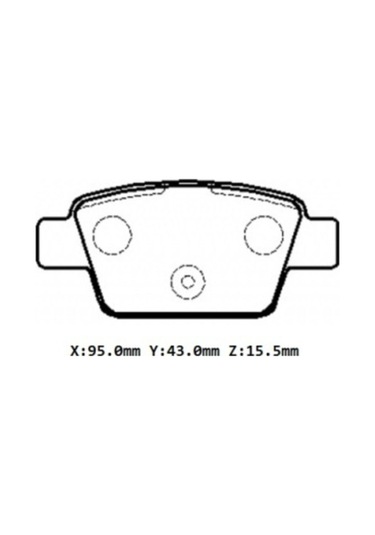 Fiat Linea 12/17 Arka Fren Balatası 1,4 Kablosuz Disk 95x43x15.5 Bramax