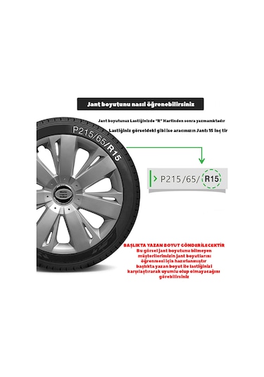 Ford Fusion 15'' Inc Uyumlu Takım Jant Kapağı Tnc020