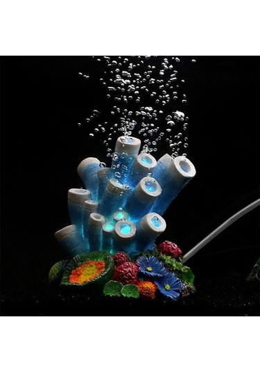 Sones Akvaryum Peyzaj Oksijen Zenginleştirici Dekoratif Hava Taş Yapay Mercan Süsler