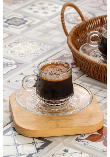 Grandora Şık 6 Lı Kahve Fincan Takımı 85 Ml Şeffaf