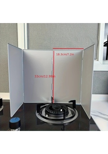 Trendooze Kamp Ocağı Rüzgarlık Beyaz Hafif Katlanır Isıya Dayanıklı Toz Koruma Beyaz