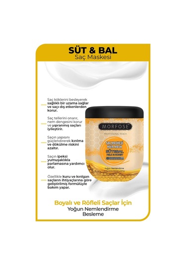 Süt & Bal Saç Maskesi 500 Ml