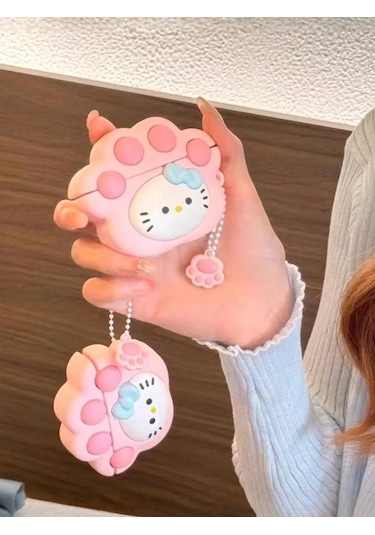Case House Airpods Uyumlu 3 Kılıfı, Airpods Uyumlu 3 Çantası, Hello Kitty Pati Şeklinde Kılıf 375343999 Pembe