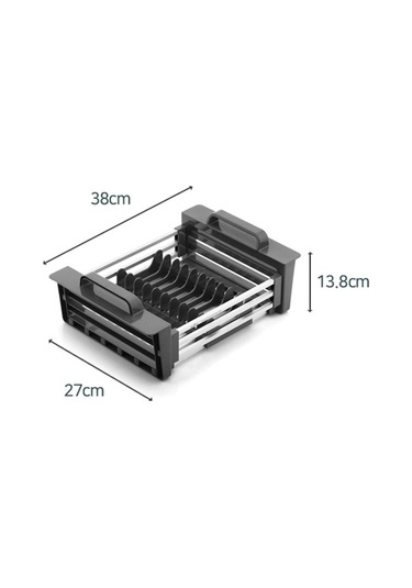 Primanova Candia Genişletilebilir Tezgah ve Lavabo Üstü Bulaşıklı Gri