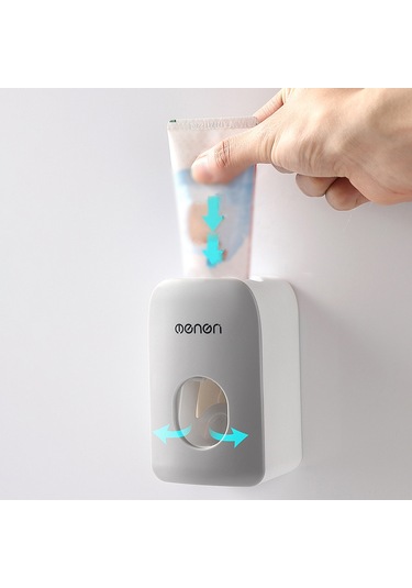 Mufunye Gri Duvar Tipi Otomatik Macun Sıkıcı - Vakum Teknolojisi, Montaj Kolay, Yıkama Kolay Abs Malzeme Macun Dahil Değil Gri