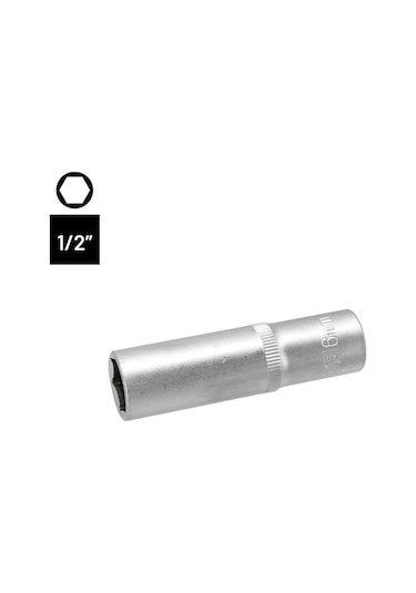6460 Altı Köşe 1/2" Uzun Derin Lokma Anahtar 16 Mm