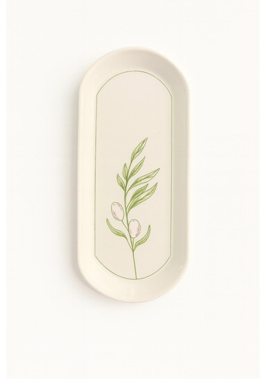 Seramık 6 Kısılık Yaprak 14 Parca Seramık Kahvaltı Takımı Beyaz