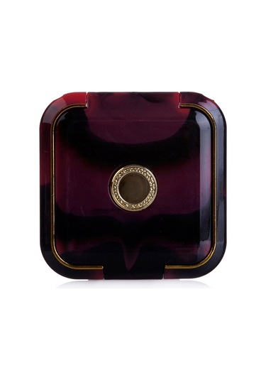 Kozel Extra Lux Kare İkili Çanta Tipi Makyaj Aynası Bordo - Siyah 68