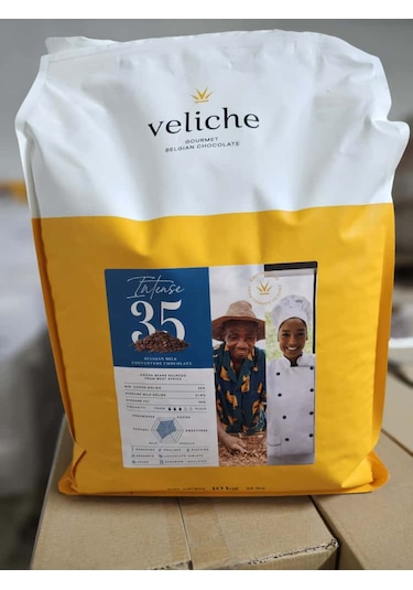 Veliche Belçika Sütlü Pul Çikolata %35 10kg