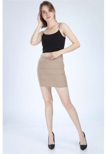 Meissa Fashion Mini Kalem Etek Krem