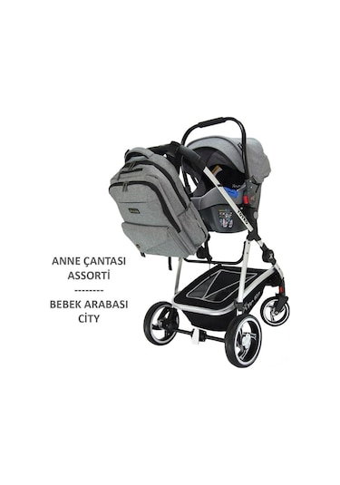 Yoyko City Gri Silver Travel Sistem Bebek Arabası