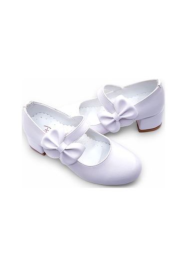 Beebron Ortopedik Topuklu Abiye Kız Çocuk Ayakkabı Soft Series Abiayk2401 Mat Beyaz Beyaz