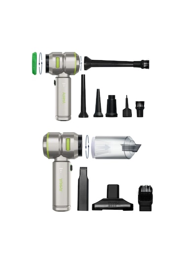 Harvox Araç İçi Kablosuz Şarjlı Mini Süpürge Ve Üfleme Fan