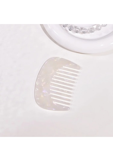 Snapbuy Kadınlar İçin Seyahat Tarak - Çok Renkli Asetik Asit Fransız Portatif Mini Tarak 1 Parça Fildişi Size Fits All