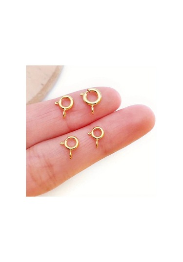 Elmpaly 10 Adet Gümüş Yuvarlak Spring Halka Dayanıklı Kolye Bileklik Bağlantısı Diğer