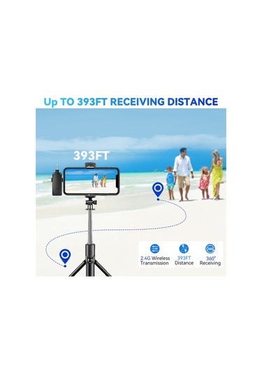 Xindoker Kablosuz 2'li Mini Lavalier Mikrofon Seti - İphone Uyumlu/android/kamera İçin 120m Menzilli, Gürültü Azaltmalı Profesyonel Kayıt