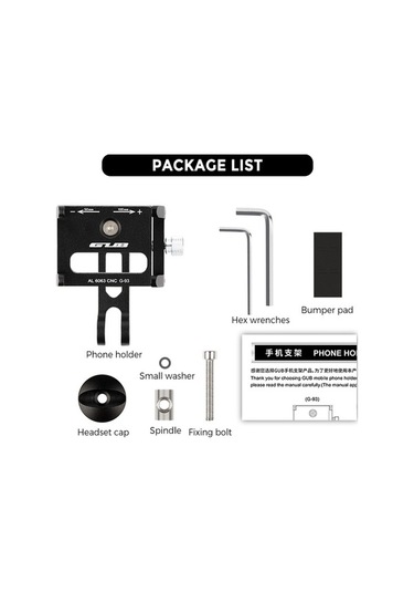 Novahub 50-100mm Uyumlu Alüminyum Bisiklet Telefon Tutucu Seti - 112g, Çok Renkli Kullanım Kılavuzu Dahil Çok Renkli