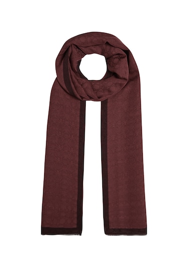 İpekevi Monogram Şal - 4356 MÜRDÜM