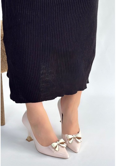 Coby Bej Rugan Topuklu Ayakkabı Bej