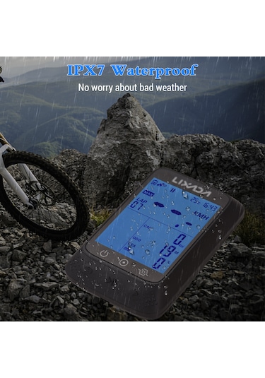 Bisiklet Bilgisayarı Gps Kablosuz Su Geçirmez Ant+ Sensörü Ve Bt 2.3 İnç Yükseklik Gradyan Kalp Atış Hızı Uyumlu Strava App Bisiklet Bilgisayarı Siyah