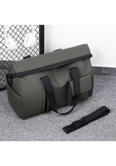 Dekohop Seyahat Çantası Unisex Kabin Boy El Ve Omuz Çanta Sıvı Dayanıklı Kumaş Tatil Spor Seyahat Stil Çanta Yeşil